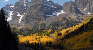 Maroon Lake, White River National Forest, Colorado, United States of America. Author US Department of Agriculture. Licensed under the Creative Commons Attribution