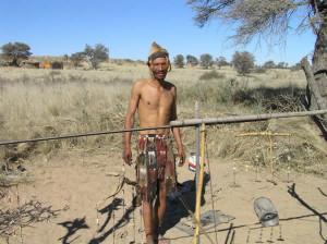 Bushman (San), Kgalagadi Transfrontier Park, South Africa. Author and Copyright Marco Ramerini