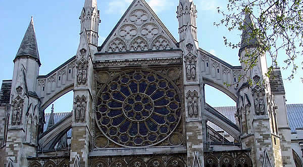North facade, Westminster Abbey, London, United Kingdom. Author and Copyright Marco Ramerini
