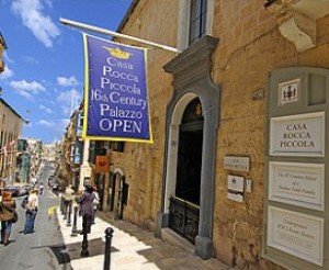 The entrance, Casa Rocca Piccola, Valletta, Malta