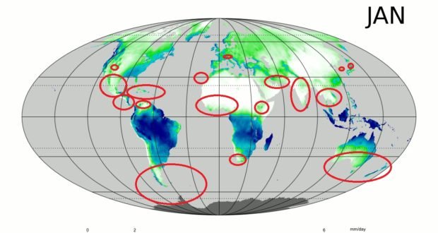 Where to go in January. Author MeanMonthlyP.