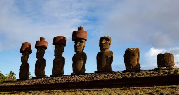 Ahu Nau Nau, Anakena, Easter Island, Chile. Author and Copyright Marco Ramerini