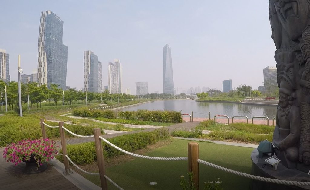 Our free tour: Songdo Central Park, South Korea. Author and Copyright Marco Ramerini.