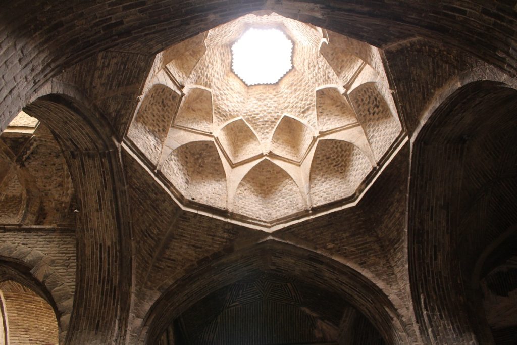 Dome, Friday Mosque (Jāmeh Mosque), Isfahan, Iran. Author and Copyright Marco Ramerini