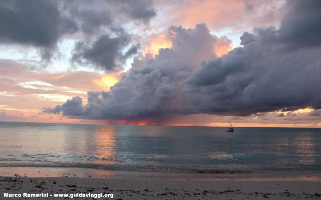 Spectacular sunset, Cape Santa Maria Beach Resort, Long Island, Bahamas. Author and Copyright Marco Ramerini