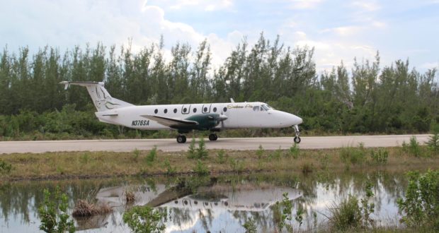 The plane that connects Stella Maris airport with Nassau. Long Island, Bahamas. Author and Copyright Marco Ramerini