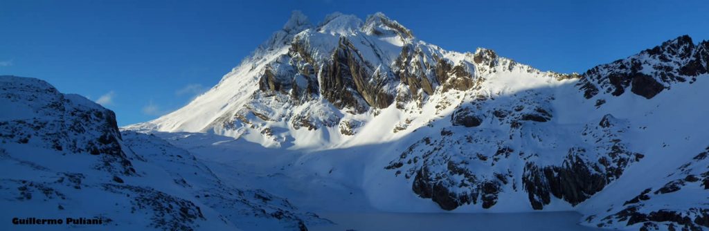 Laguna and Cerro 5 Hermanos, Tierra del Fuego, Argentina. Author and Copyright Guillermo Puliani