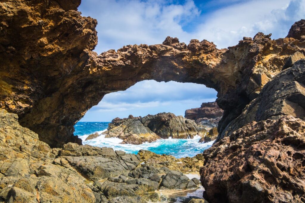 A natural arch, Aruba. Photo Aruba Tourism Authority.