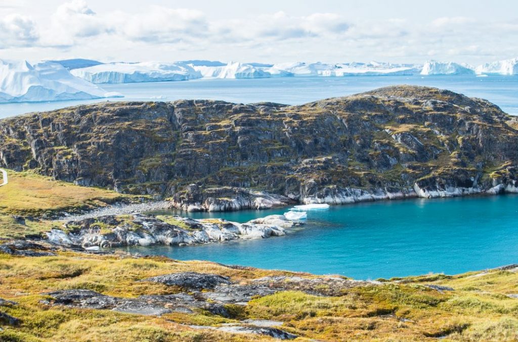 Along the yellow trail, Icefjord, Ilulissat, Greenland. Author and Copyright Marco Ramerini