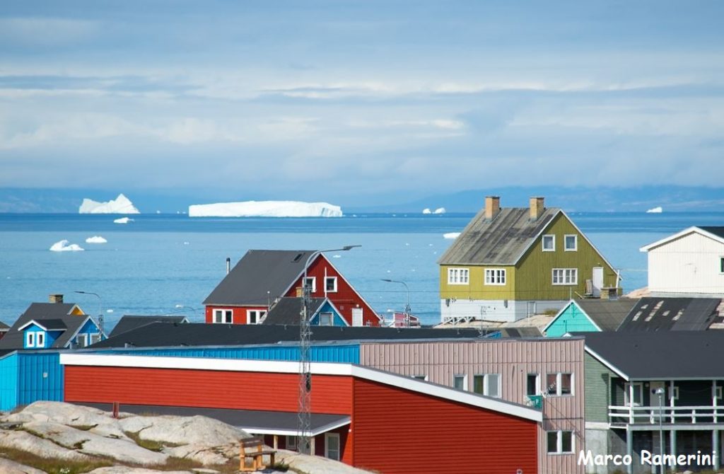 Colorful houses in Ilulissat, Greenland. Author and Copyright Marco Ramerini.