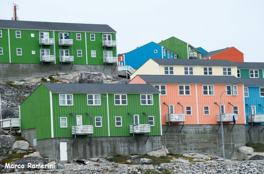 Colorful houses in Ilulissat, Greenland. Author and Copyright Marco Ramerini.