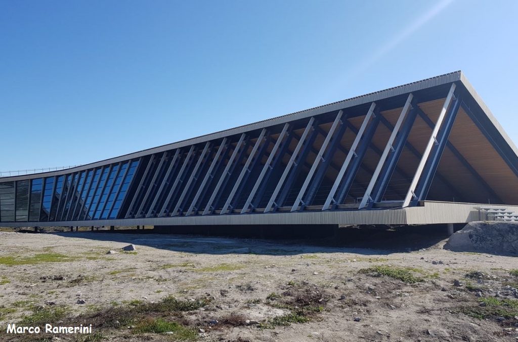 The modern building of the Isfjordscenter Museum. Author and Copyright Marco Ramerini