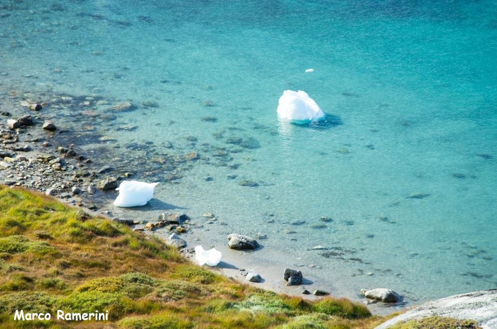 Frozen beach, Disko Fjord, Greenland. Author and Copyright Marco Ramerini